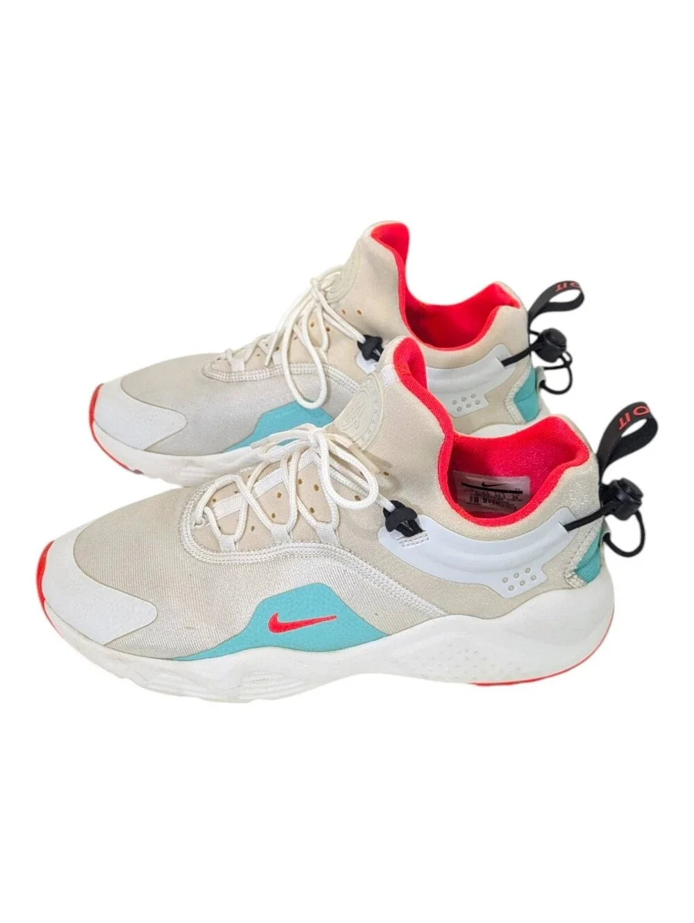 Nike Air Huarache City Move Sneakers - Size 9 Womens - White Cream Crimson Blue